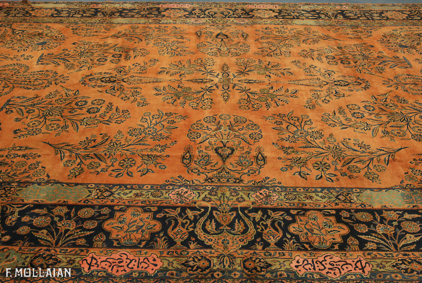 Antique Persian Kashan Manchester Carpet n°:98441969